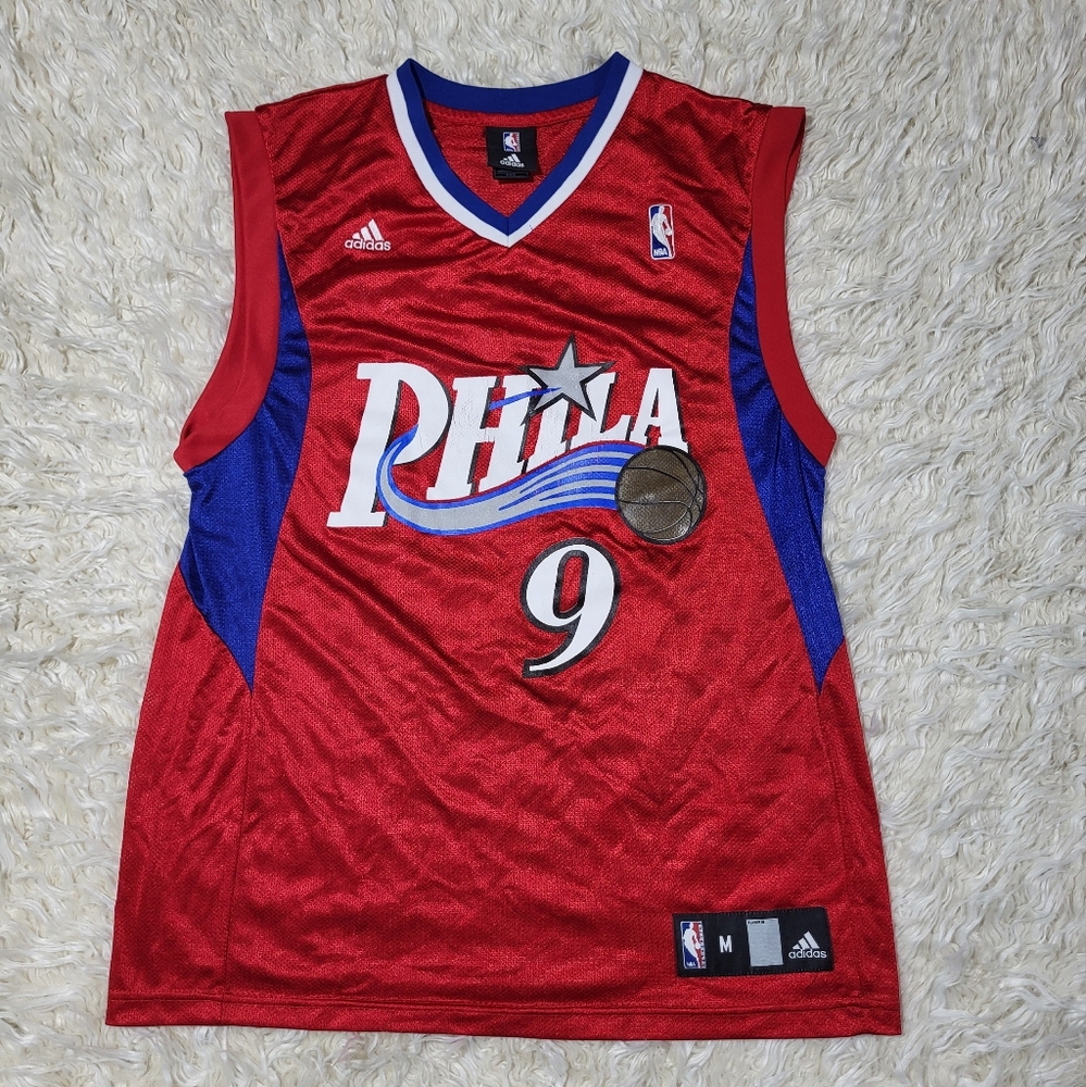 Vintage Philadelphia 76ers Andre Iguodala Medium Jersey Adidas 9 Phila Red/Blue